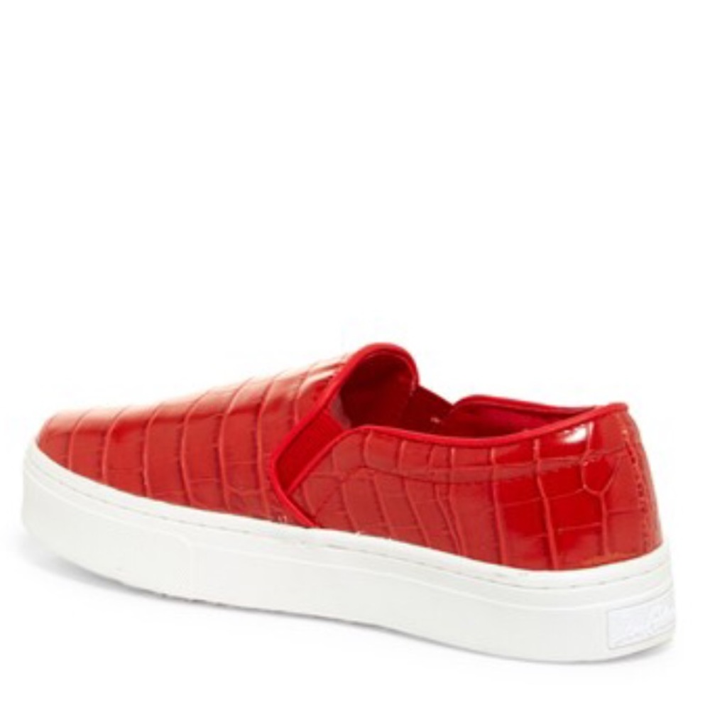 Sam Edelman red crocodile slip on sneaker shoe - Picture 8 of 8